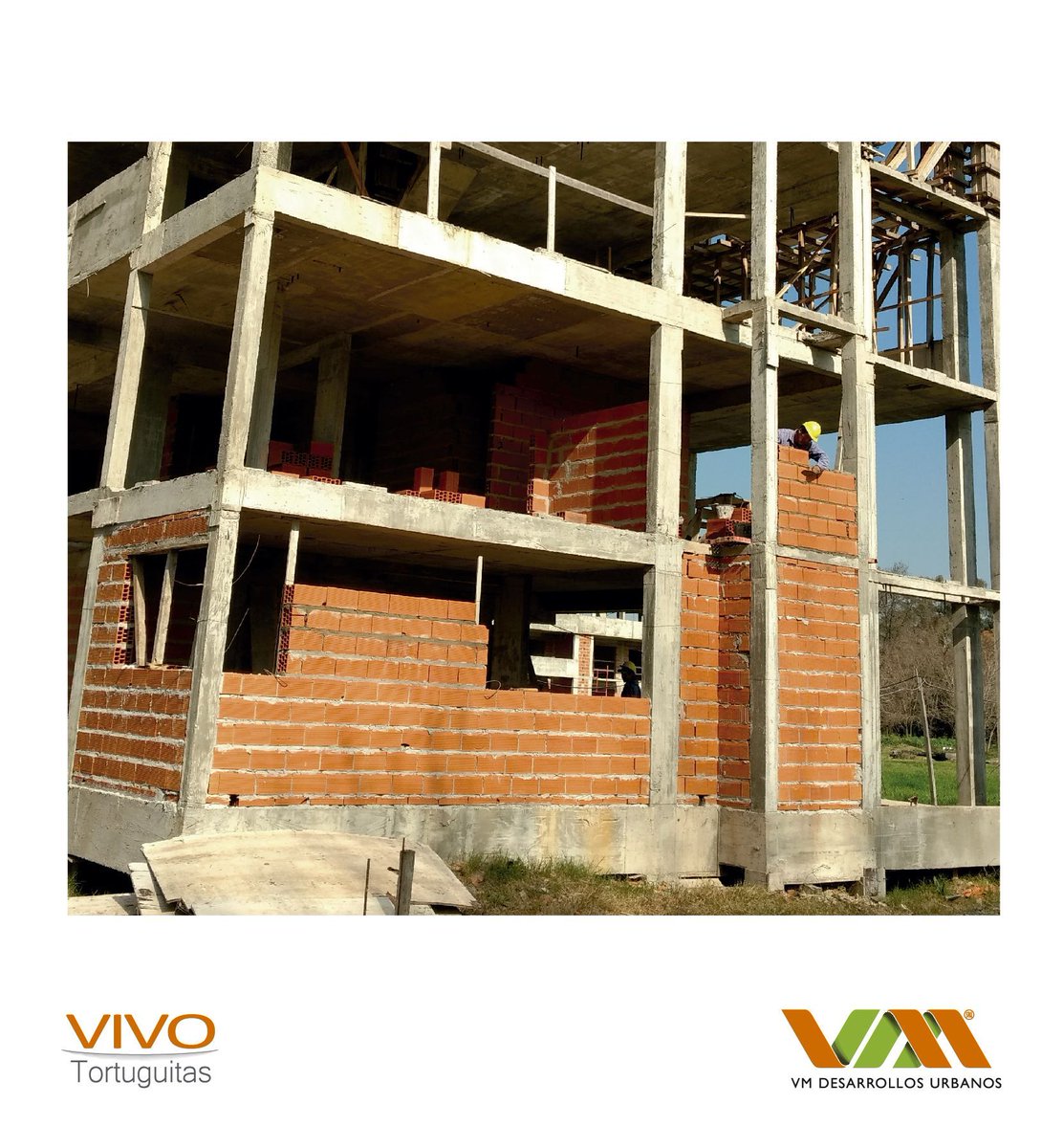VMDesarrollos's tweet photo. 🏡 ✔ #News20 Etapa 1 - Bloque 3: Mampostería de Planta Baja y 1er piso. #Avances #VivoTortuguitas #VMDU https://t.co/4DKQ2yCsyj