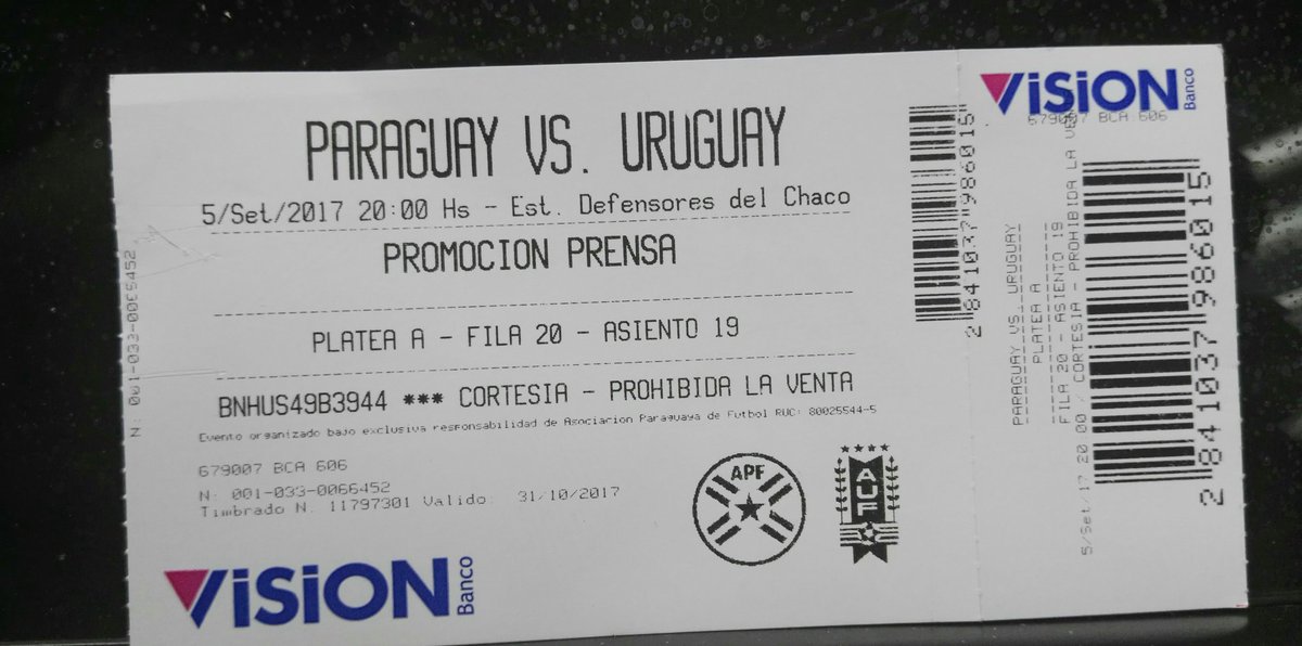 betorodriguezok's tweet photo. Cuando esta foto llegue a los 500 RT🔄, sorteo esta entrada a "Pletea A" para el partido de la @Albirroja ⚽🇵🇾📻 https://t.co/aXTVqs4QKm