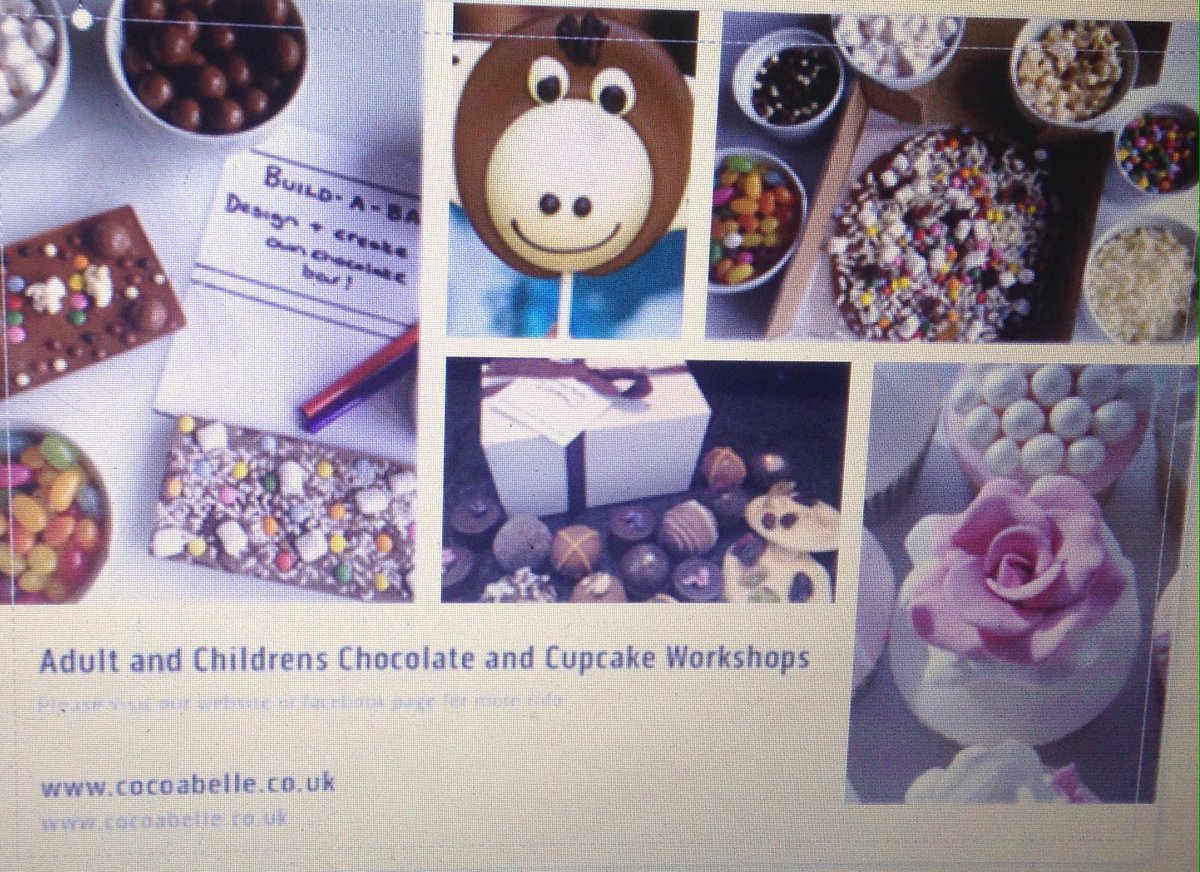 cocoabelleuk's tweet photo. All our chocolate and cupcake workshops for Folkestone until Easter #cocoabelle #chocolate making https://t.co/pkC98iiqFg