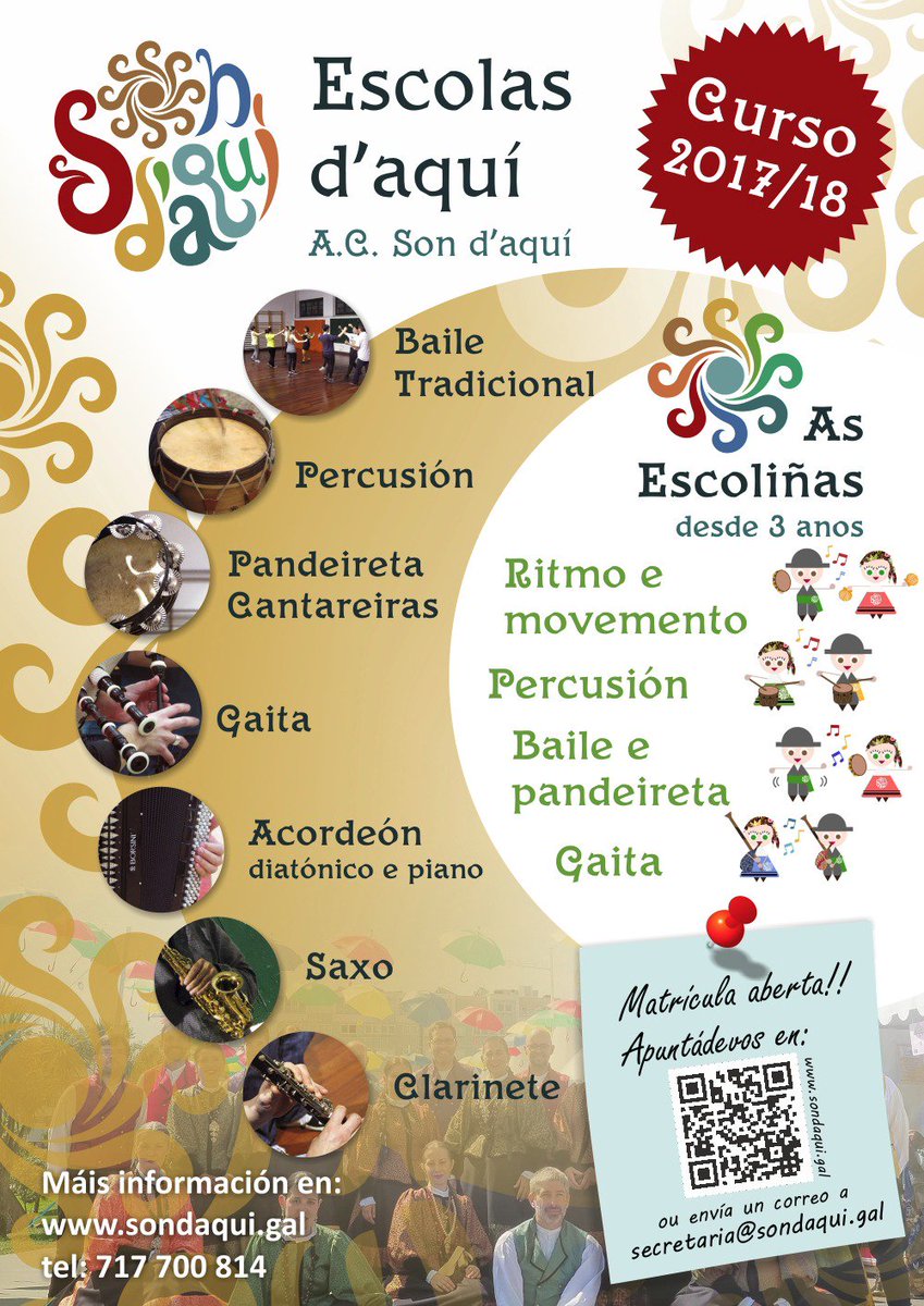 Queres probar a #percusión? 

sondaqui.gal/escolas

VENRES DE 20:30 A 22 H. (xusto antes das cañas!)

Setembro de balde para que probes!