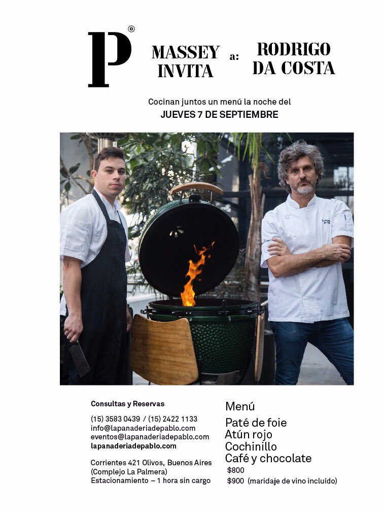 Este jueves 7 los espero en <a href="/Panaderia_Pablo/">Panadería de Pablo</a> para disfrutar una propuesta diferente junto a Rodri da Costa! 
• (15)35830439 / (15)24221133