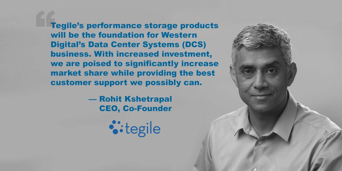 Tegile Co-Founder Rohit Kshetrapal shares thoughts on Tegile's future w/ @westerndigital. #speedofmemory tgl.li/rohit-wd