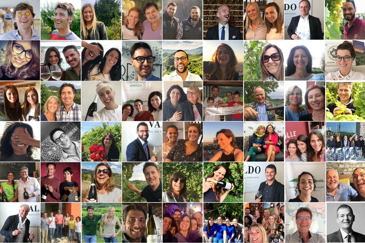 ProseccoCV's tweet photo. Che aspetto hanno i SORRISI dei produttori di Conegliano Valdobbiadene, che producono, consumano e amano il Prosecco? 
#ProseccoSmile https://t.co/xIa2cJ0rav
