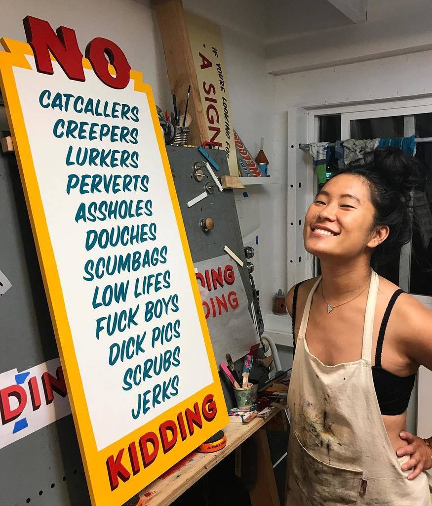 allthingsmeng's tweet photo. I AM SO READY FOR YOU CHICAGO ✨ just finished up my piece for the #previnylettes all women sign painter show this … https://t.co/hN6aGQsc4k https://t.co/Dp7Sjp4UDF