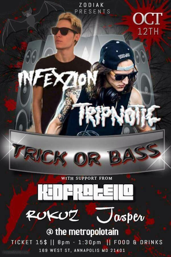 It's gonna get spooky October 12th! @INFEXZION @TripnoticMusic <a href="/itsgottabdavis/">KIDFRATELLO</a> <a href="/ZodiakPromo/">Zodiak Promo</a> 🎃💀🎶