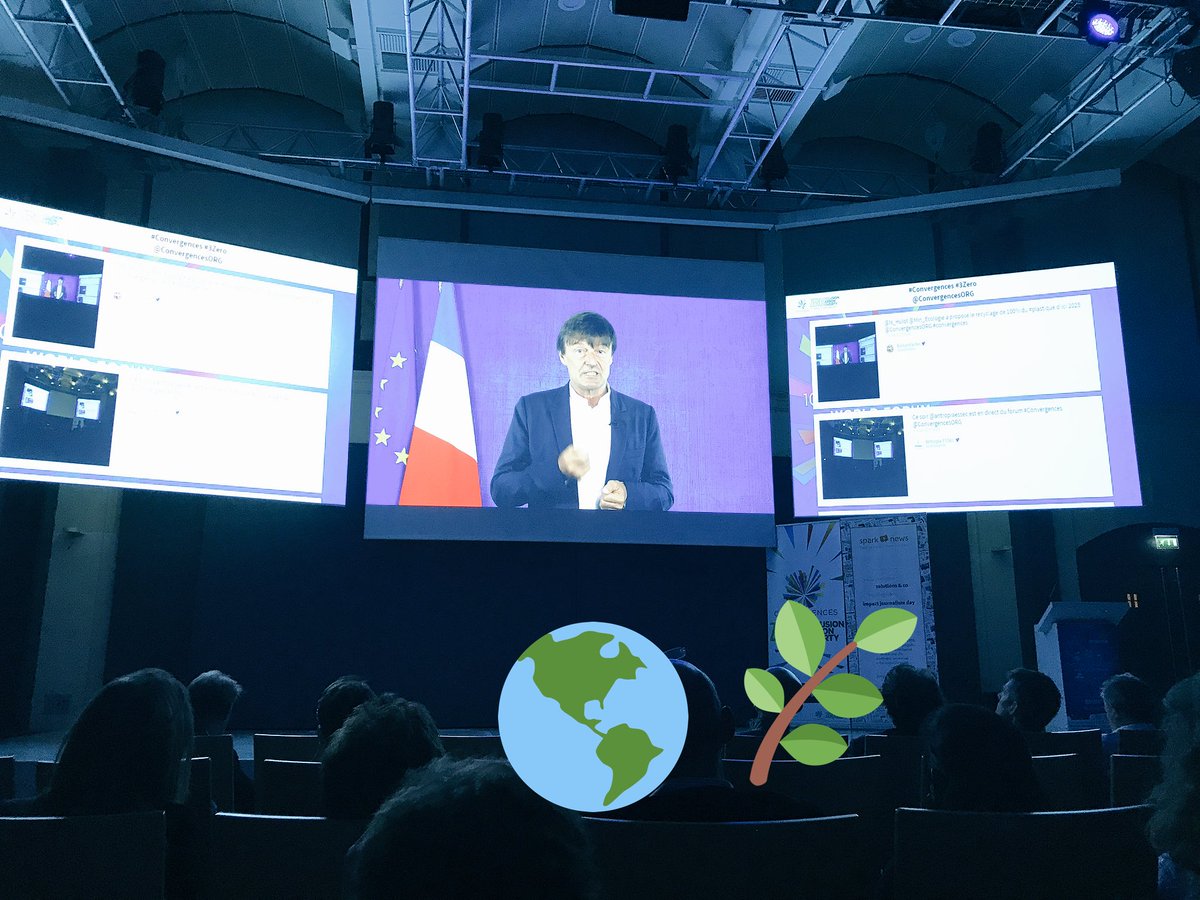 leacamilleri's tweet photo. Nicolas Hulot : "Recyclage de 100% du plastique en 2025" @ConvergencesORG @N_Hulot #3zero #convergences https://t.co/A1tXJseoBM