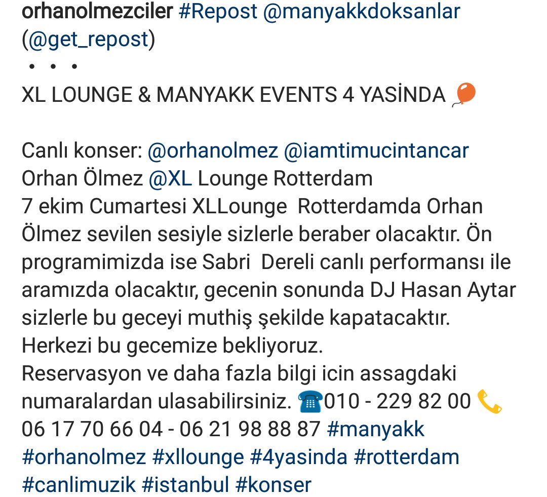 7 Ekim Rotterdam #Concert #Konser #OrhanÖlmez #Music #TurkishPop #TurkishFolk #Musician #Şarkı #Love