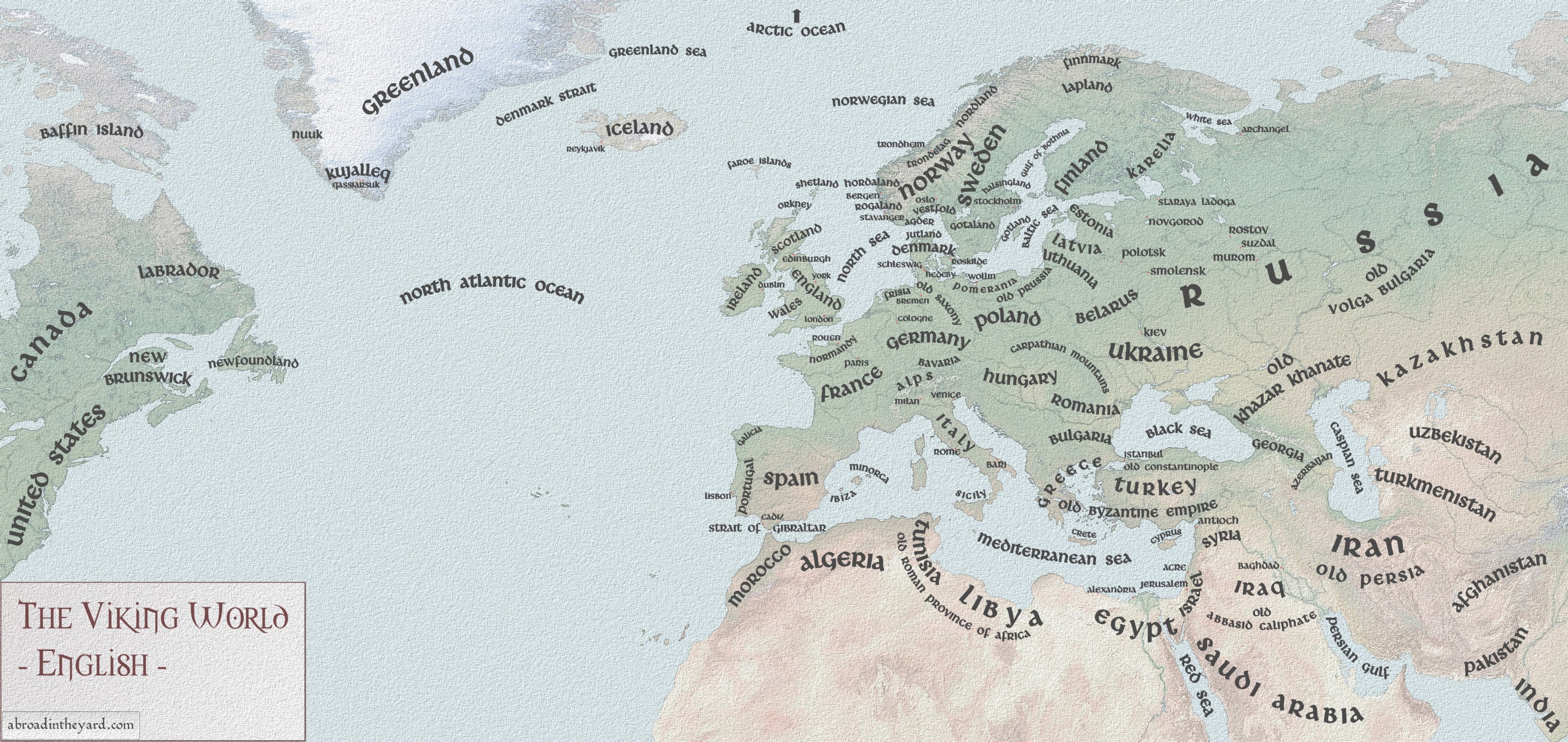 Map Of The World During Viking Times Mike Sheppard On Twitter: "A Map Of #Viking Age Lands In On And English-  Evidence Also Suggests They Made It Further East And West Than This.  Https://T.co/Eioos6Tgfj Https://T.co/3Ngxlzb47Z" / Twitter