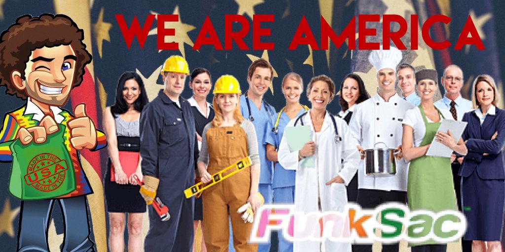 FunkSac's tweet photo. Wishing a #happylaborday We are what makes America great. #FunkSac is #madeintheusa https://t.co/FqJ33J9dxm