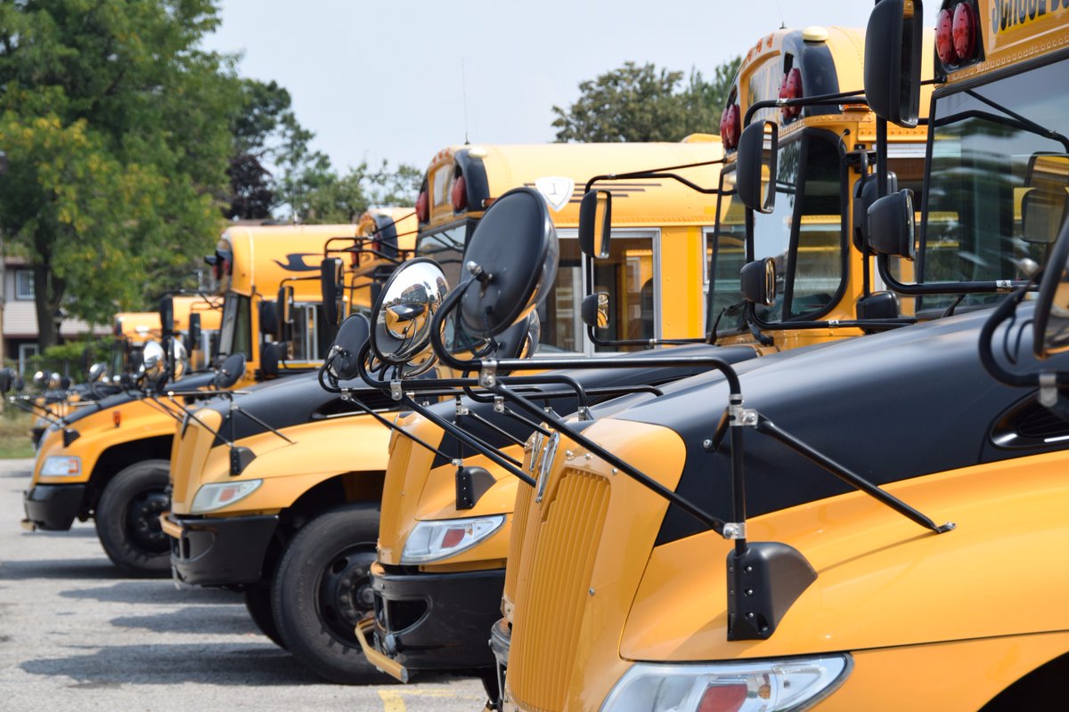 School starts tomorrow! 
Please obey school bus signals and watch for children walking to school. #backtoschool <a href="/PeelSchools/">Peel District School Board</a> <a href="/dpcdsb/">Ontario Teacher</a>