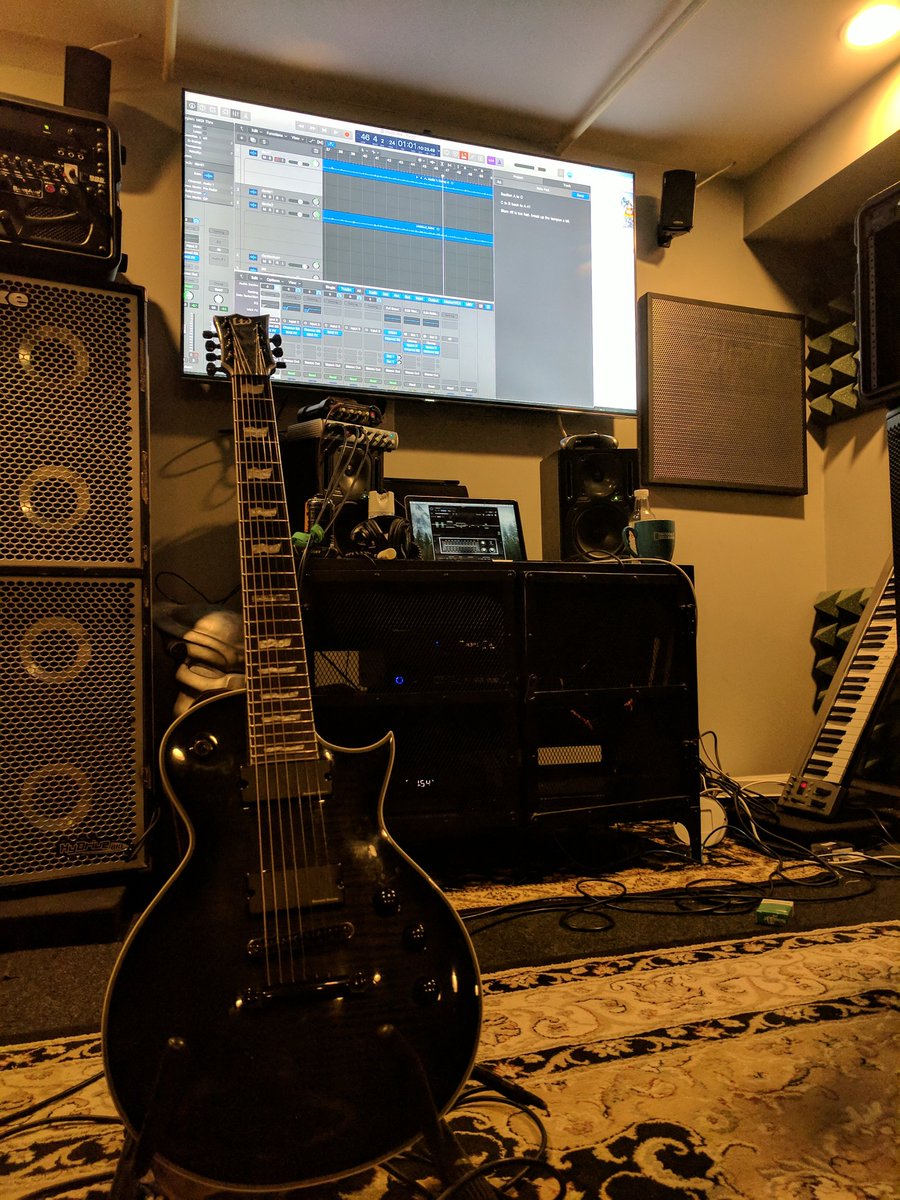 Work on the new album is going too well! @eOneHeavy <a href="/LifeBlood_Inc/">LifeBlood Inc.</a> <a href="/ESPGuitarsUSA/">ESP Guitars</a> #positivegrid #Biasamp #BiasFX #stringdrop