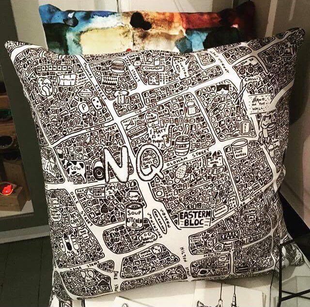 DaveDraws_'s tweet photo. Head down to @KulaGallery today to pick up one of my #NorthernQuarter doodle cushions! #nq #cushion #kulagallery #gallery https://t.co/ilhYNKrKDM
