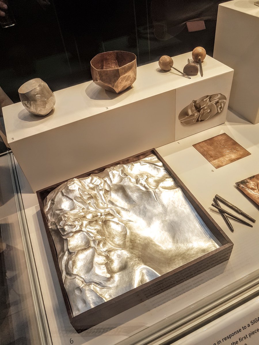 GoldsmithsCo's tweet photo. 'The Next Generation: Learning From The Masters' - Silversmiths from the SIGA programme @GsmithsCentre til Friday https://t.co/BiQPJrA4Qy https://t.co/vXIF9g8JPu
