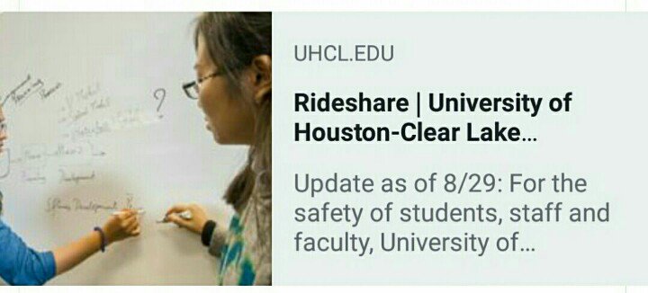 Rideshare is working &amp; open to <a href="/UHCL/">Helmut Urch</a> community.🚗Pls sign up to offer a ride if you can carpool. uhcl.edu/campus-life/se… #UHCLStrong