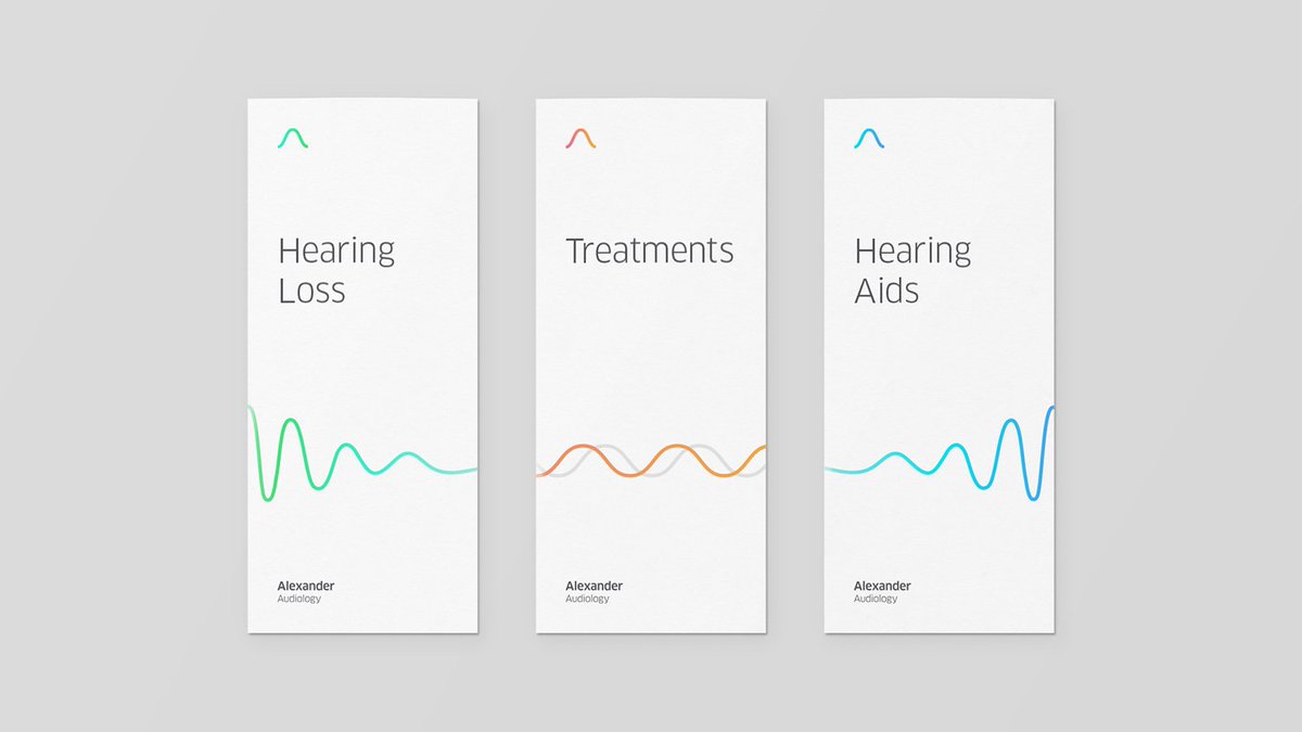 NEW WORK. Brand identity for Alexander Audiology. Check out the full project at bit.ly/2eVQSe3 #graphic #design #brand #identity