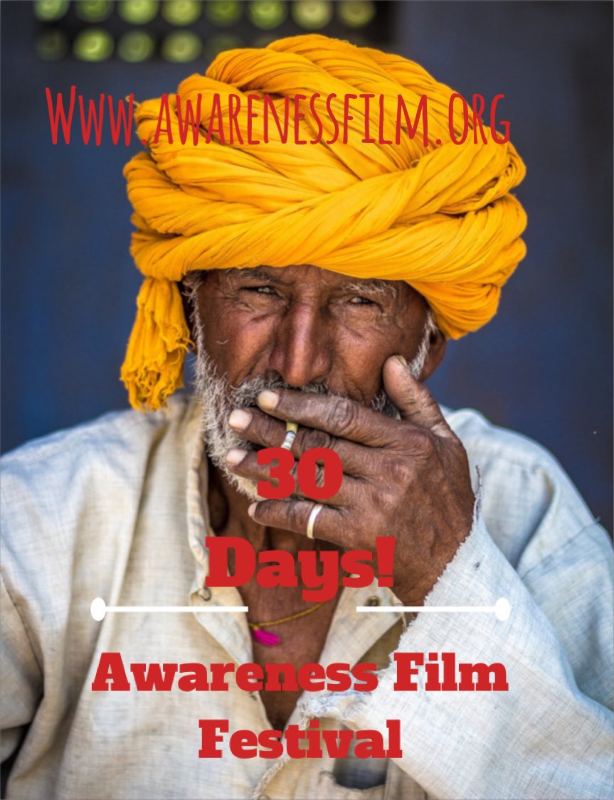 awarenessfest's tweet photo. 30 Days until the 8th Annual #AwarenessFilmFestival for more information and tickets visit: https//www.AwarenessFilmFestival.com https://t.co/33lA1BEwC9