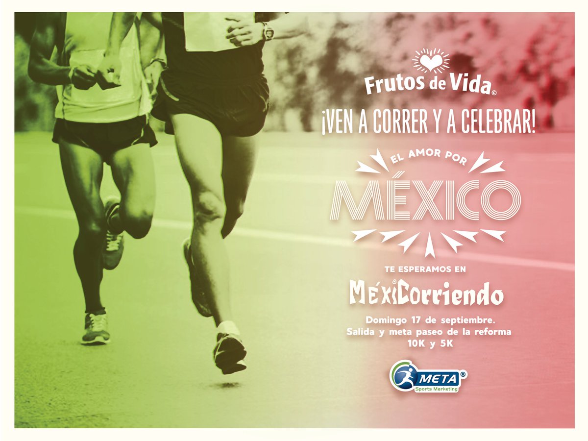 Corre y celebra el amor por México en #Mexicorriendo Los jugos de recuperación van por nuestra cuenta. 👟🍊💦 goo.gl/GVhedh
