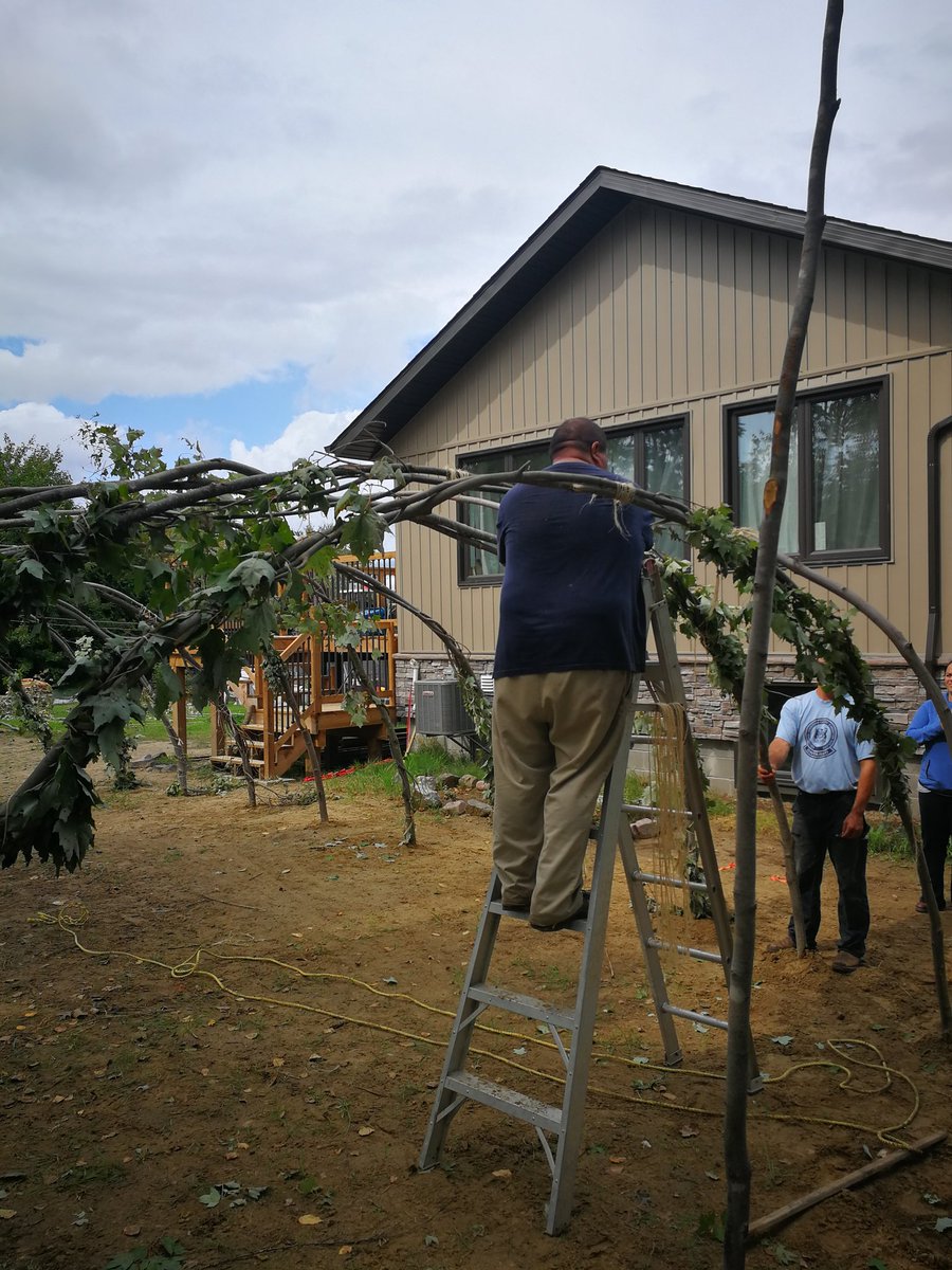 __johnnyv's tweet photo. #strongerRoots thx for invite to build lodge. #StrongerRelations https://t.co/tm2ZpL6cfC