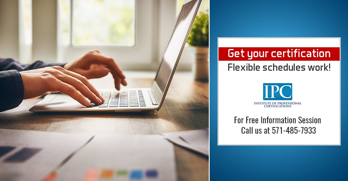IPC_Training's tweet image. We make it easy for you to get the course work that you need to get your certification! Flexible schedules work!  ipc.school