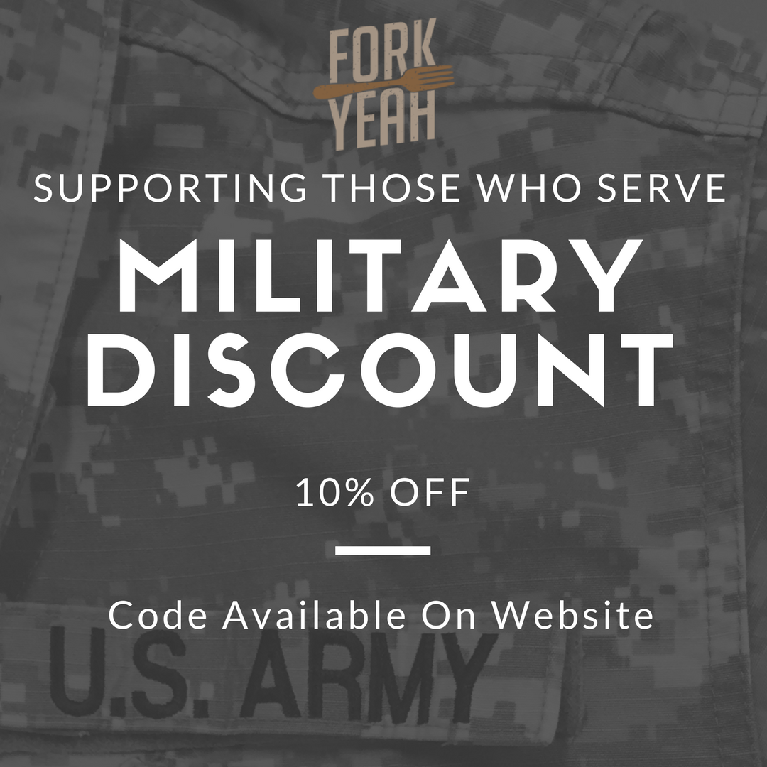ForkYeahMeals's tweet photo. Are you a service member? Be sure to get your discount code on our website! #Veterans #ThankYou https://t.co/Gj9o7uEkmO