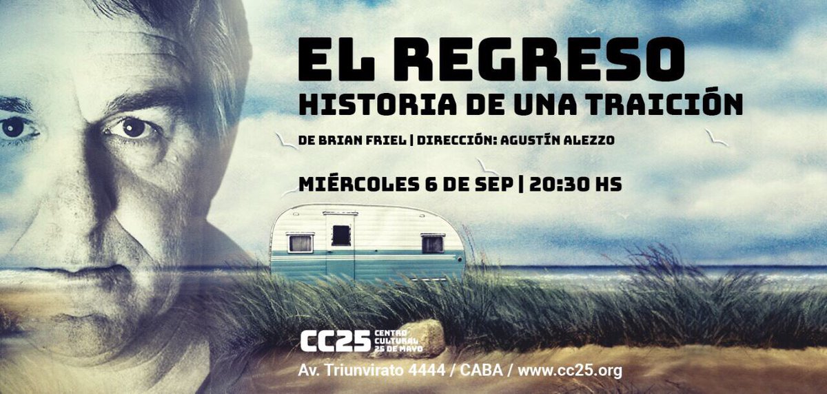 ElRegresoAlezzo's tweet photo. Miércoles 20:30h Función Prensa. "El Regreso" de Brian Friel dirección Agustín Alezzo
Prensa @AnitaTomaselli @OctaviaComunica https://t.co/keTrZykqeI