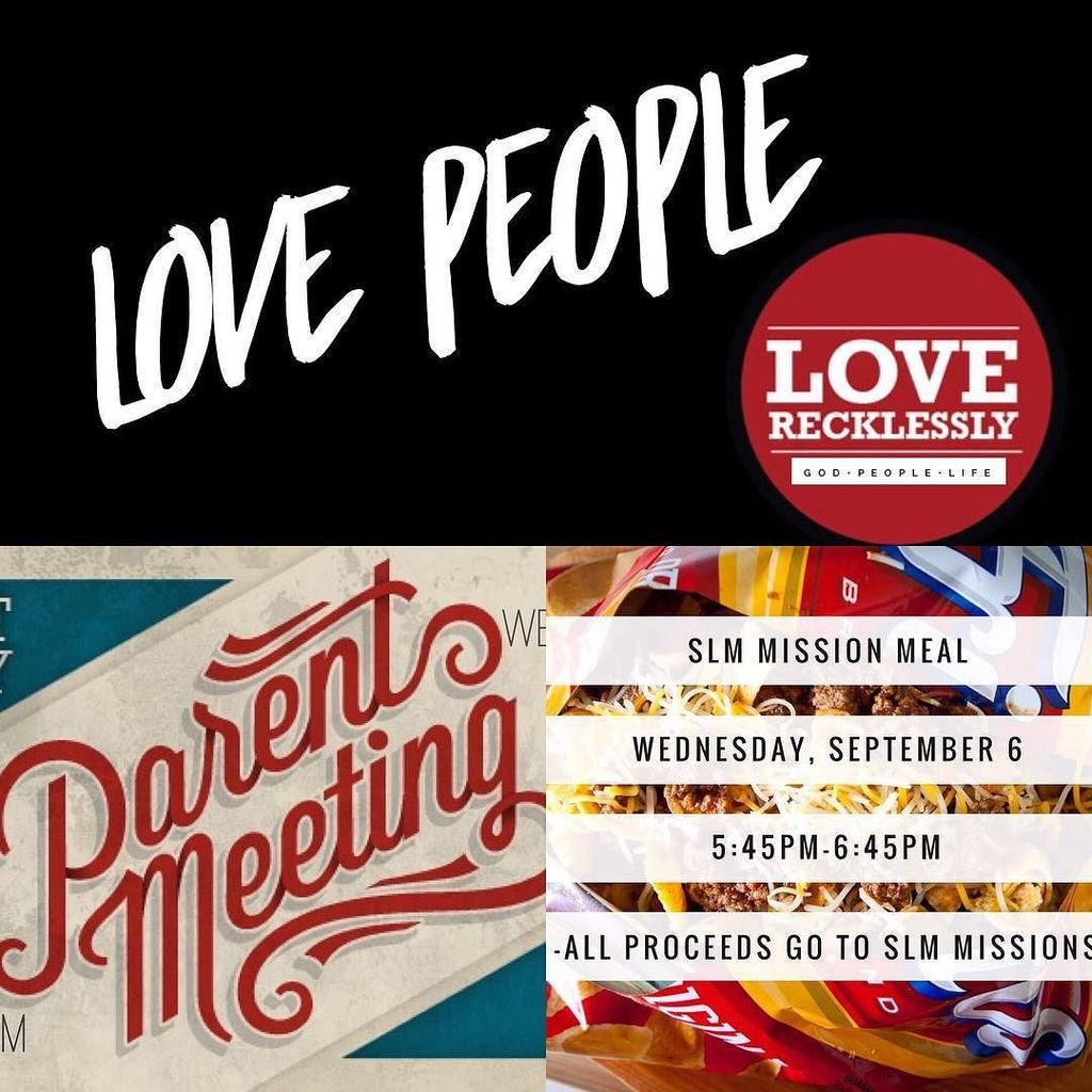 slmstudents's tweet photo. SLM Wednesday! We continue our #LoveRecklessly series. Missions meal before service starting at 5:45pm and we have⦠https://t.co/KvW6JnkaMg https://t.co/dVYkWB6Qny