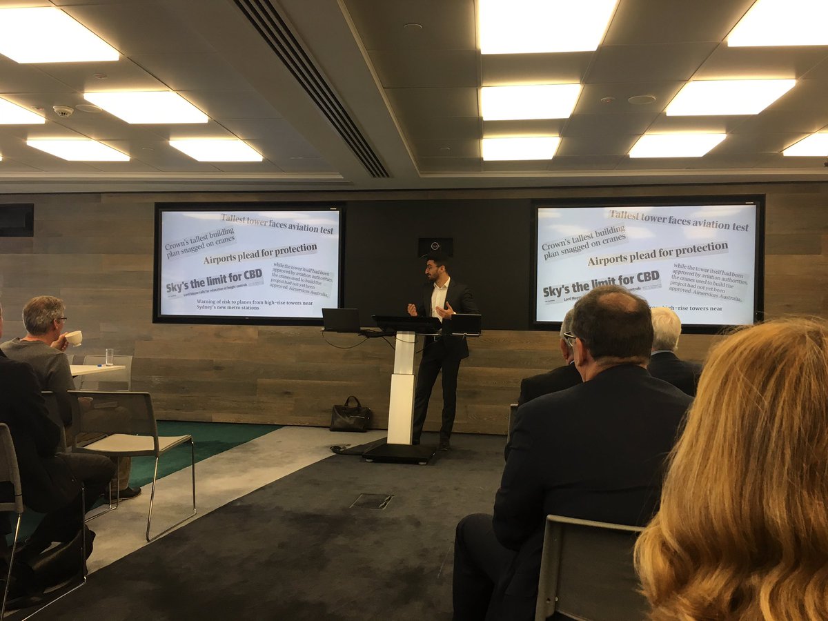 AvLawOfficial's tweet photo. Our director Amin Hamzavian giving a presentation on the #aeronautical impacts of tall #buildings @Urban_Taskforce @NLawGlobal #aviation https://t.co/pBB7AsWa05