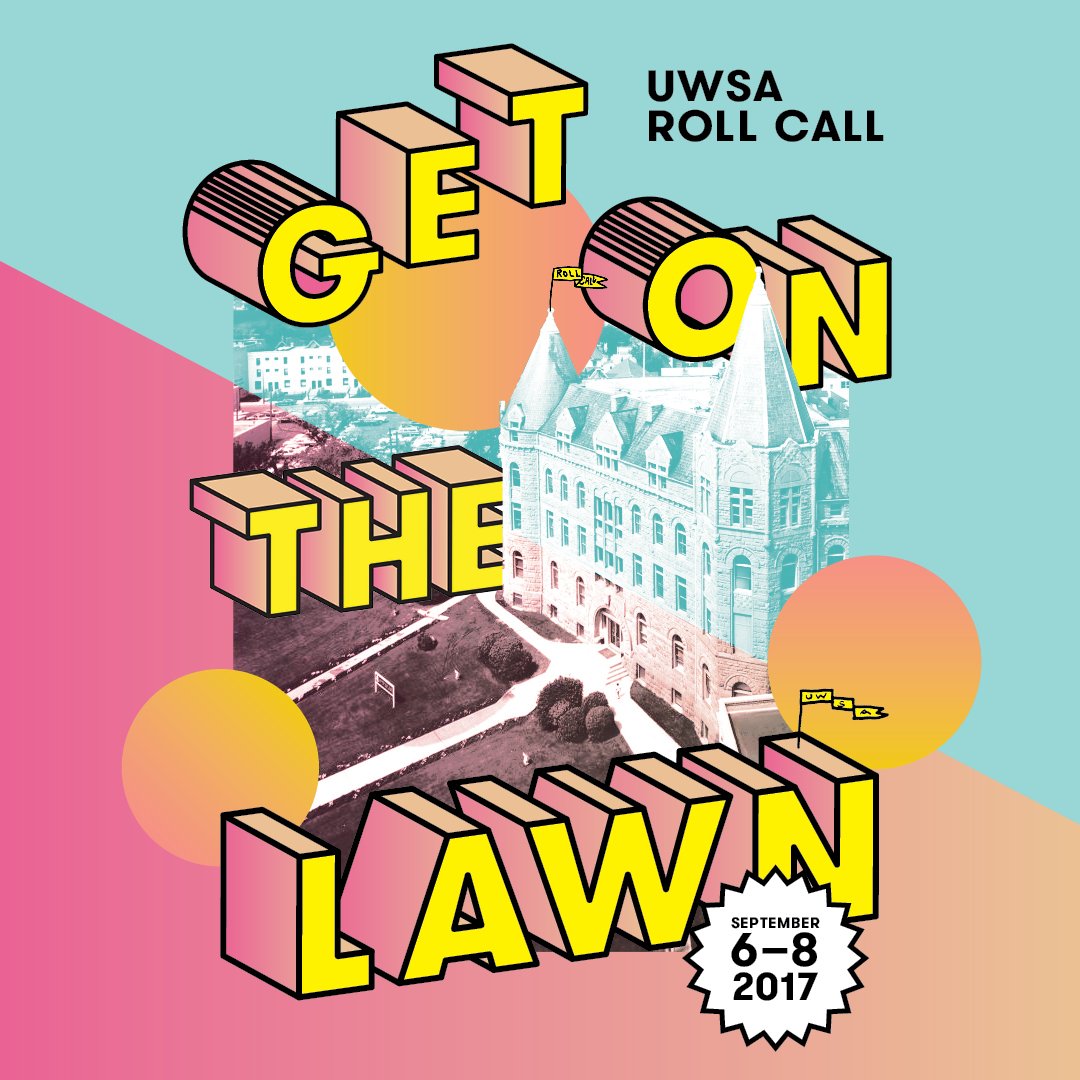 theuwsa's tweet photo. Today: KATSA Street Hockey on Spence St, JD and the Sunshine Band, @cutiepiealamode & a BBQ! Thursday's edition of #RollCall2017 starts @ 11 https://t.co/S7MQRyfWRe