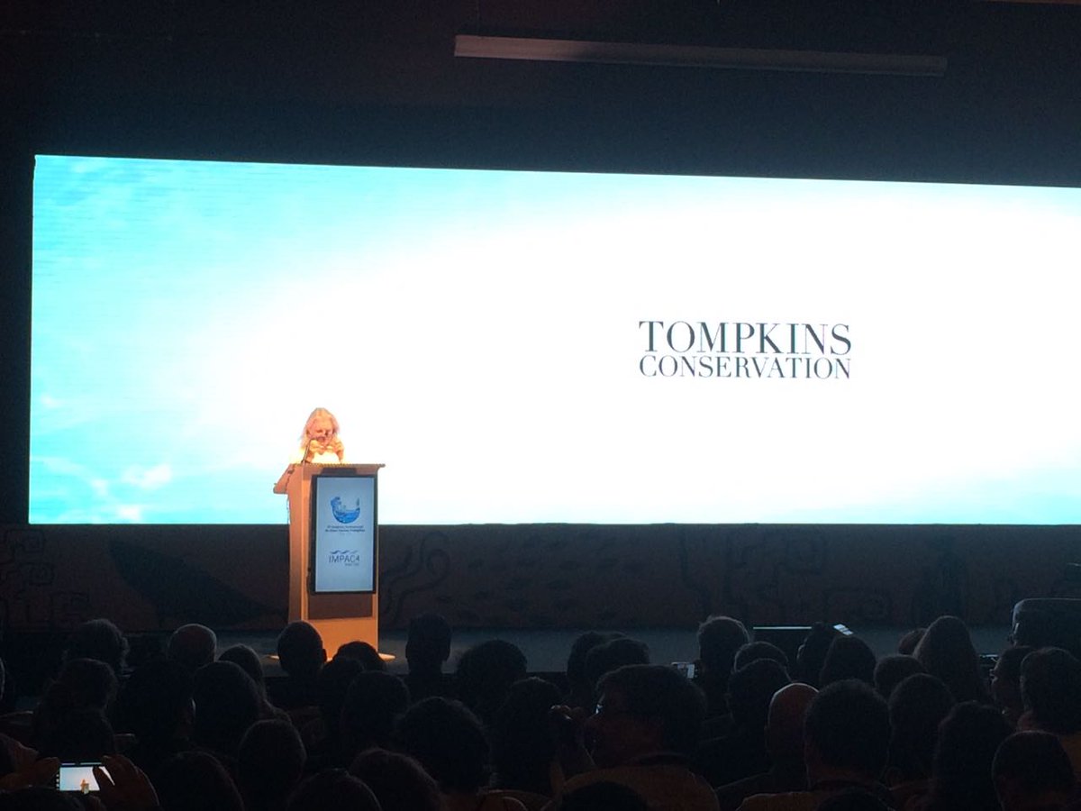 (1/2) "y nos comprometemos a ser parte de los esfuerzos públicos y privados para la protección de los océanos". Kristine Tompkins #IMPAC4