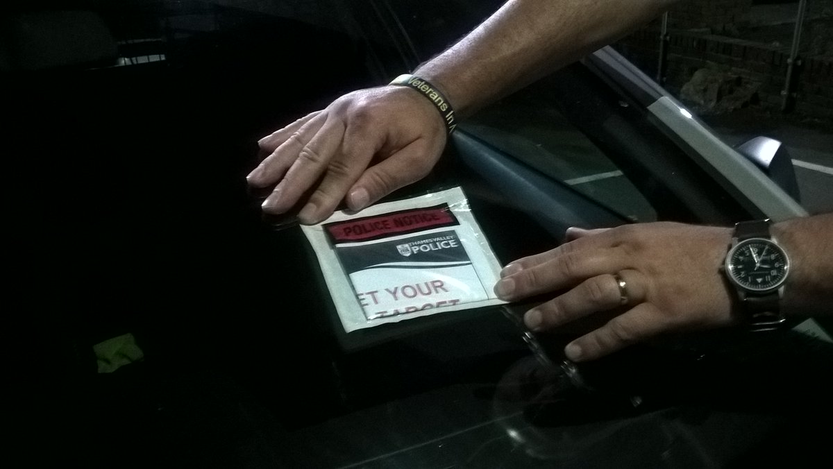 tvp_mk's tweet image. Don't mistake it for a parking ticket! In fact it is crime prevention advice being delivered to van owners following recent thefts