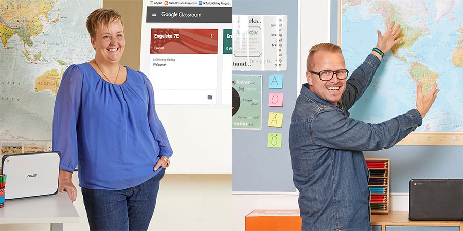 GoogleForEdu's tweet photo. Grattis till alla #larargalan vinnare, även #GoogleEdu lärarna Rickard Nordström och Sara Bruun https://t.co/NVWIRiw0gn