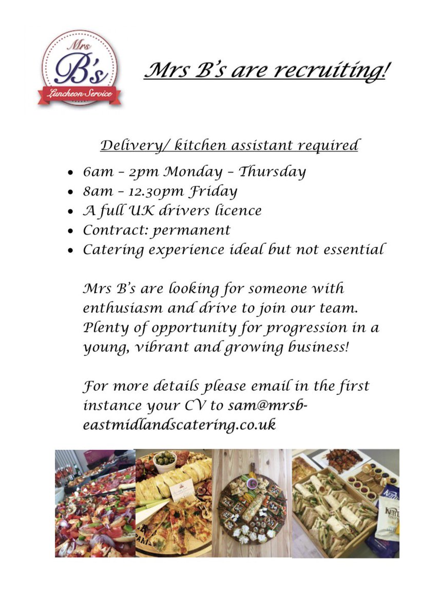 Get in touch for more details about joining the Mrs B's team!