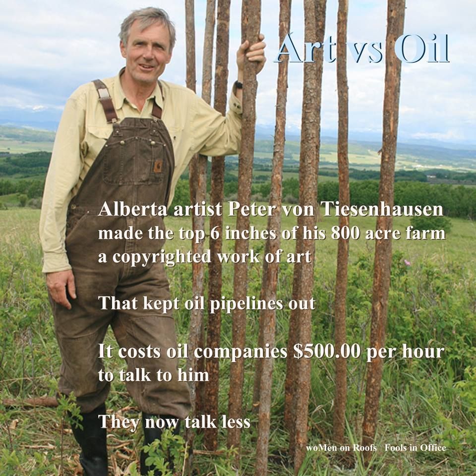 MikeHudema's tweet photo. BAM! This Canadian Artist Halted Pipeline Development by Copyrighting His Land as a Work of Art: https://t.co/OViJhHmQHv

#cdnpoli #bcpoli https://t.co/2VYH2JypVI