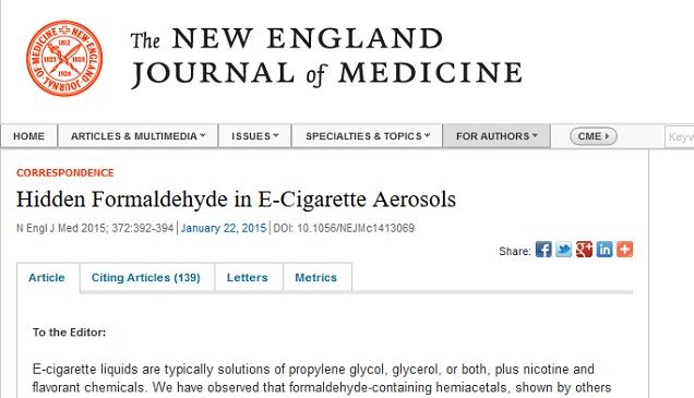 New Research Puts the Final Nail in the Coffin of the NEJM Formaldehyde Study buff.ly/2gF33ja #vaping