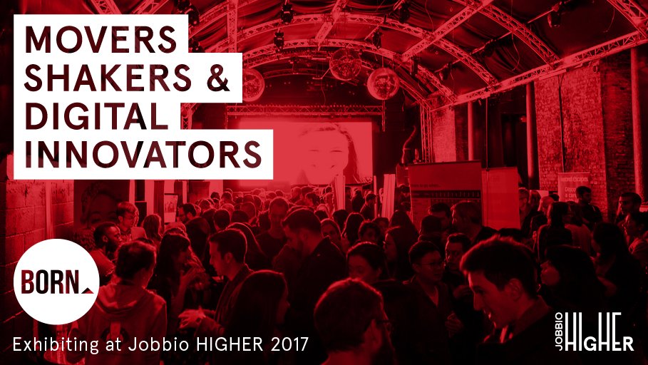 Jobbio's tweet photo. We're excited to announce @BornNews will be exhibiting at Jobbio #HIGHER17. Get your free ticket today: https://t.co/BQZ4zXFrqR https://t.co/TYYbdptvVn