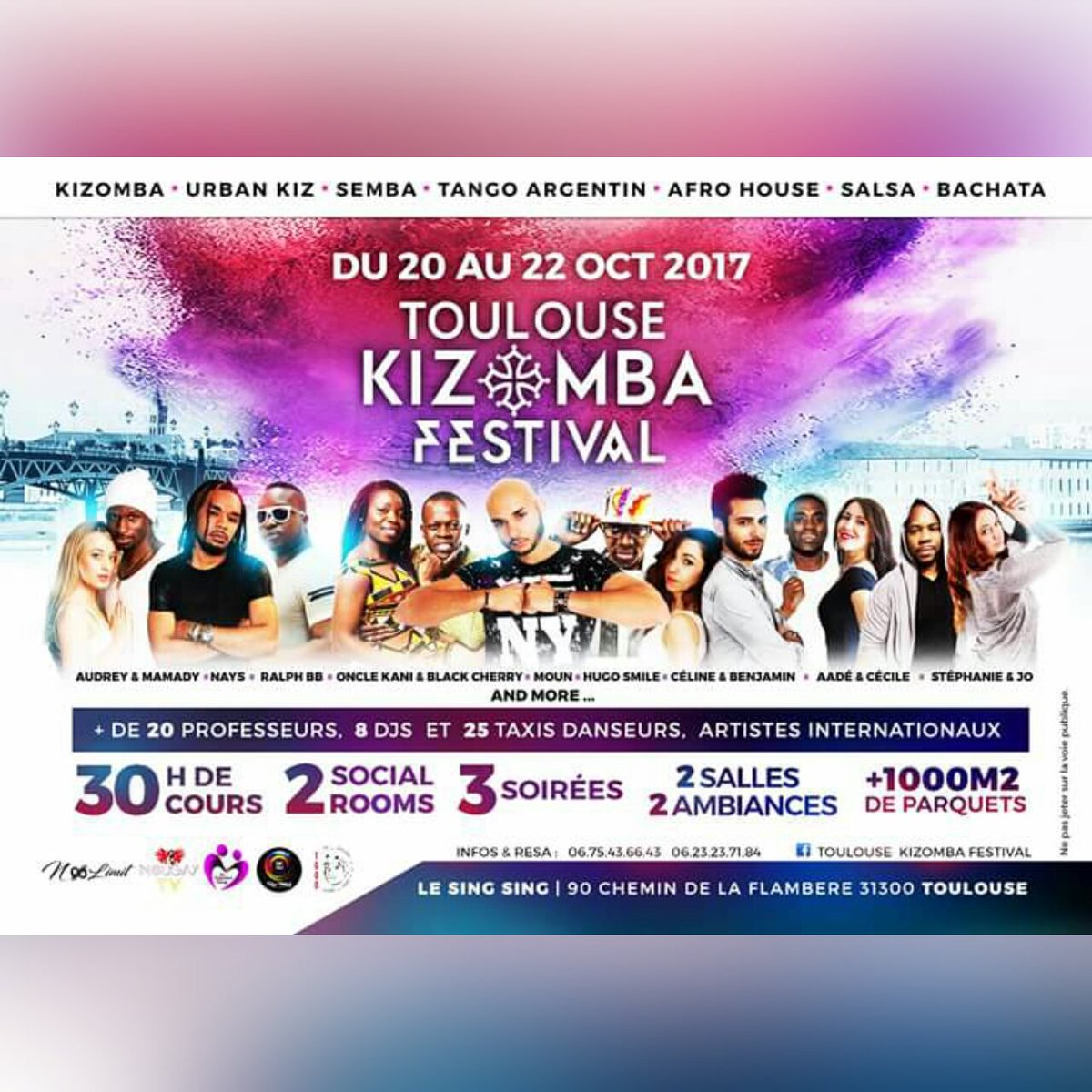 nougaytv's tweet photo. #RDV du #Ven20auDim22oct pour le #ToulouseKizombaFestival #Toulouse #Kiz #SingSing #TeamKiz #20Profs #8djs #30hDeCours #3Soirees #1000m2 https://t.co/3qi8McszhB