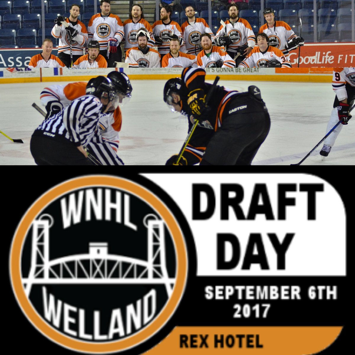 KJBruins's tweet photo. WNHL Draft Day this Wednesday 7pm @the_rex_welland come witness the formations of your new favorite Welland Hockey Teams #wnhl #welland https://t.co/jrCMA4deiX