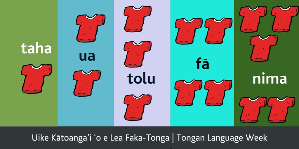 AklCouncil's tweet image. Try counting from 1 to 5 in Tongan #tonganlanguageweek