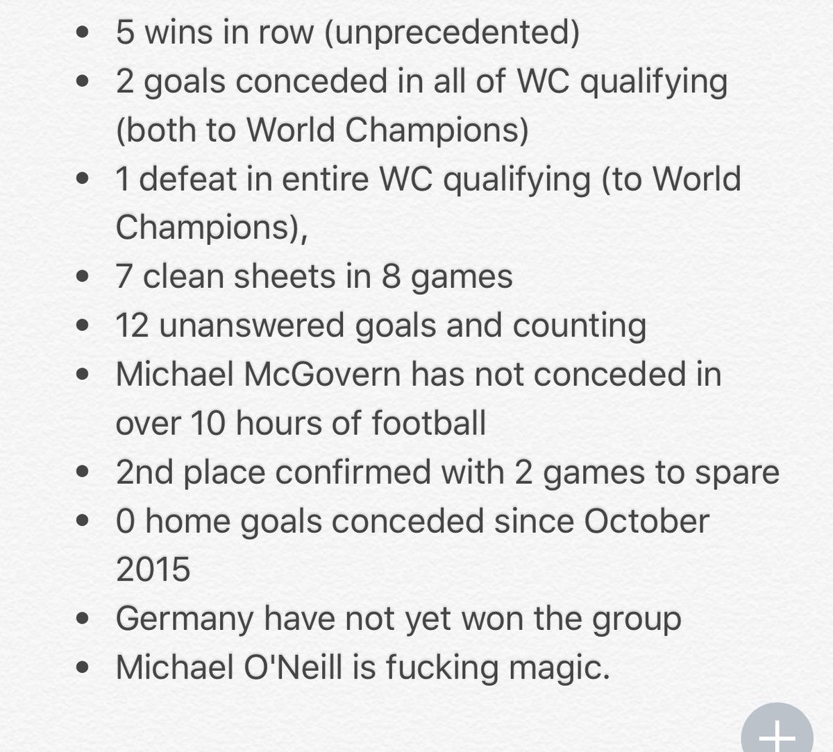 ColinMurray's tweet photo. Ten facts about @NorthernIreland World Cup qualifying campaign. #GAWA 💚 https://t.co/ie7LCSDJXV