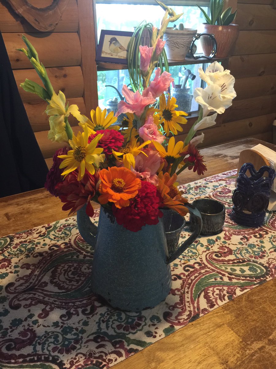 HeidisNotes's tweet photo. Gorgeous flowers from my husbands garden. https://t.co/jKqFgiMFl8