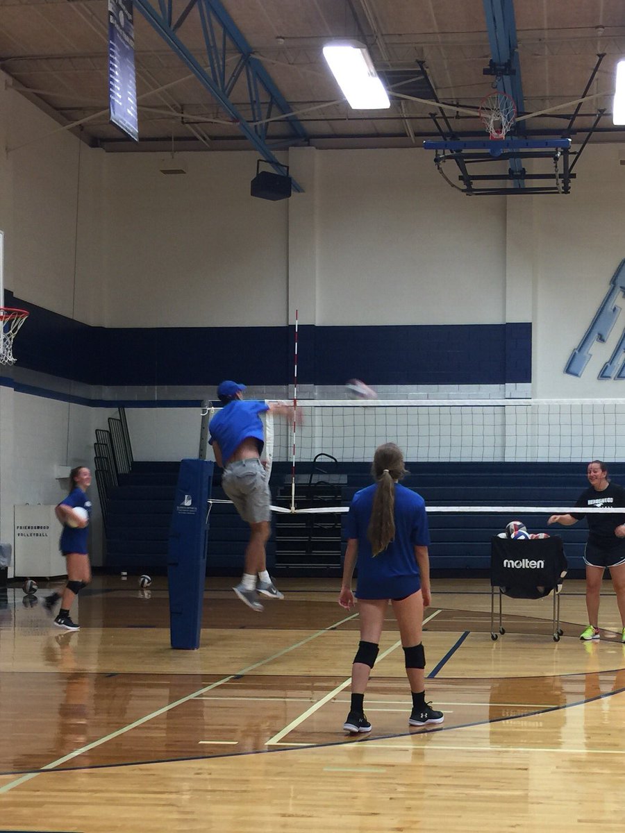 thadroher's tweet photo. Stopped by volleyball practice at FHS they let me in the spike line for a few hits After this week it felt good to pound a volleyball.#Getup https://t.co/ISNVJ90aM9