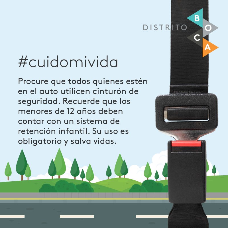 Distrito_Boca's tweet photo. ¡Todos, absolutamente todos, debemos usar el cinturón de seguridad! #CuidoMiVida https://t.co/sbW5VuQa5j
