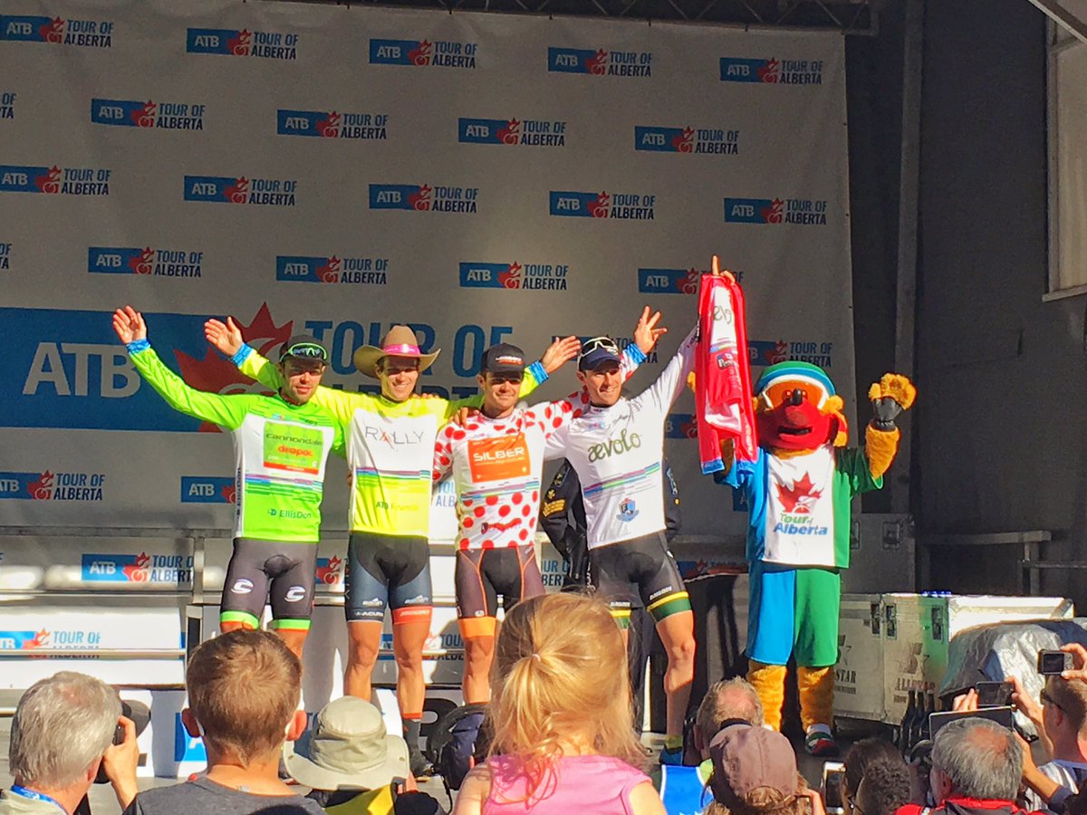 atbfinancial's tweet image. Congrats to @evanhuffman of @Rally_Cycling for winning the ATB leader jersey for the 2017 @TourOfAlberta #TOA17