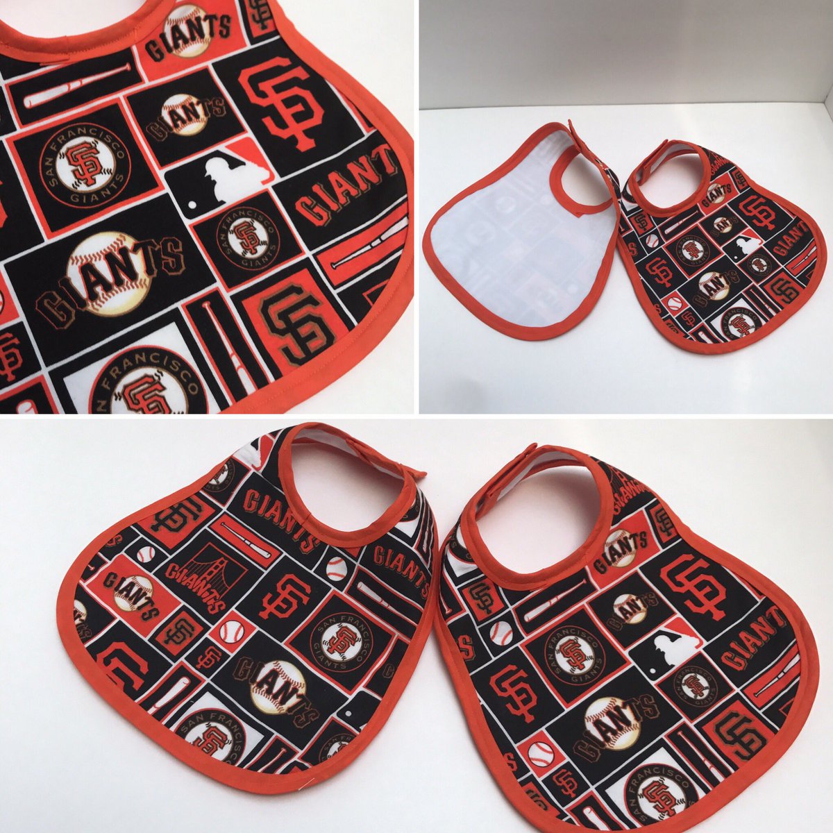 LolliApparel's tweet photo. Baseball season is here! #babybibs #giftsforbaby #baseball #futurefan #sanfranciscogiants #sfgiants https://t.co/qvG9PKH94h