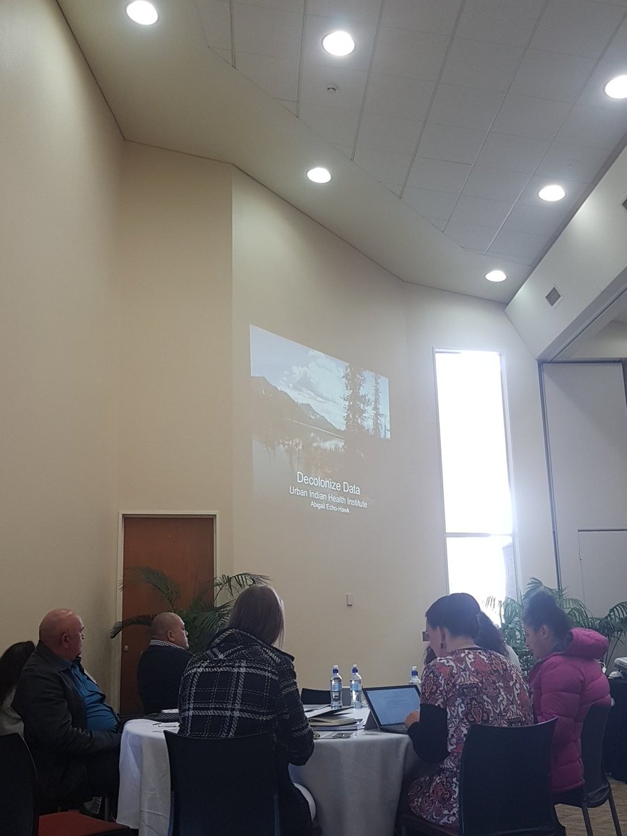 RawiriDMJ's tweet photo. Maori Data Sovereignty Network workshop at Hopuhopu. Abigail Echo-Hawk, Urban Indian Health Institute. Decolonize Data.  #DSov https://t.co/swv2oIeQ9Q