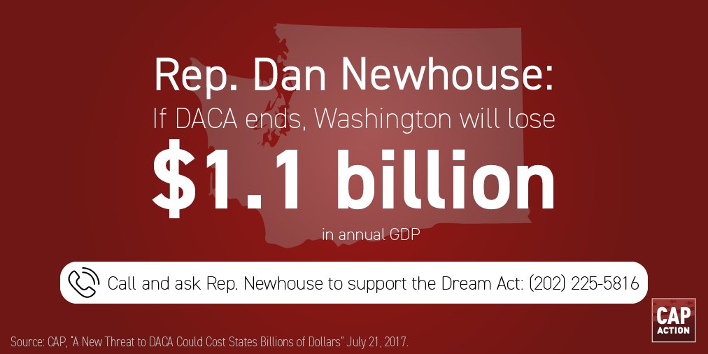 runner_smith1's tweet image. #DACA repeal = 17,233 WA DREAMers subject to deportation. @RepNewhouse, Reject nativism. Support #DreamAct