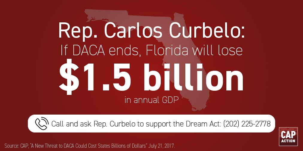 #DACA repeal = 30,364 FL DREAMers subject to deportation. @RepCurbelo, Reject nativism. Support #DreamAct
