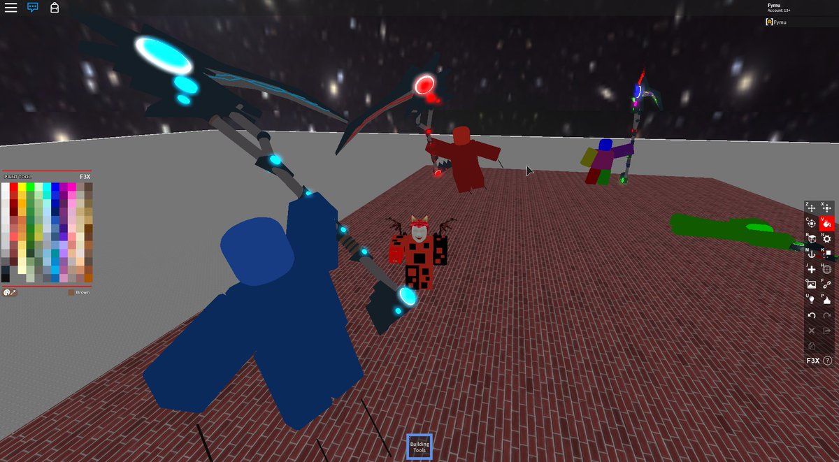 FymuRBLX's tweet photo. @GigsD4X This is my scythe fight build, handmade every peice except the people. #BuiltWithF3X https://t.co/lxJDv1KQxa