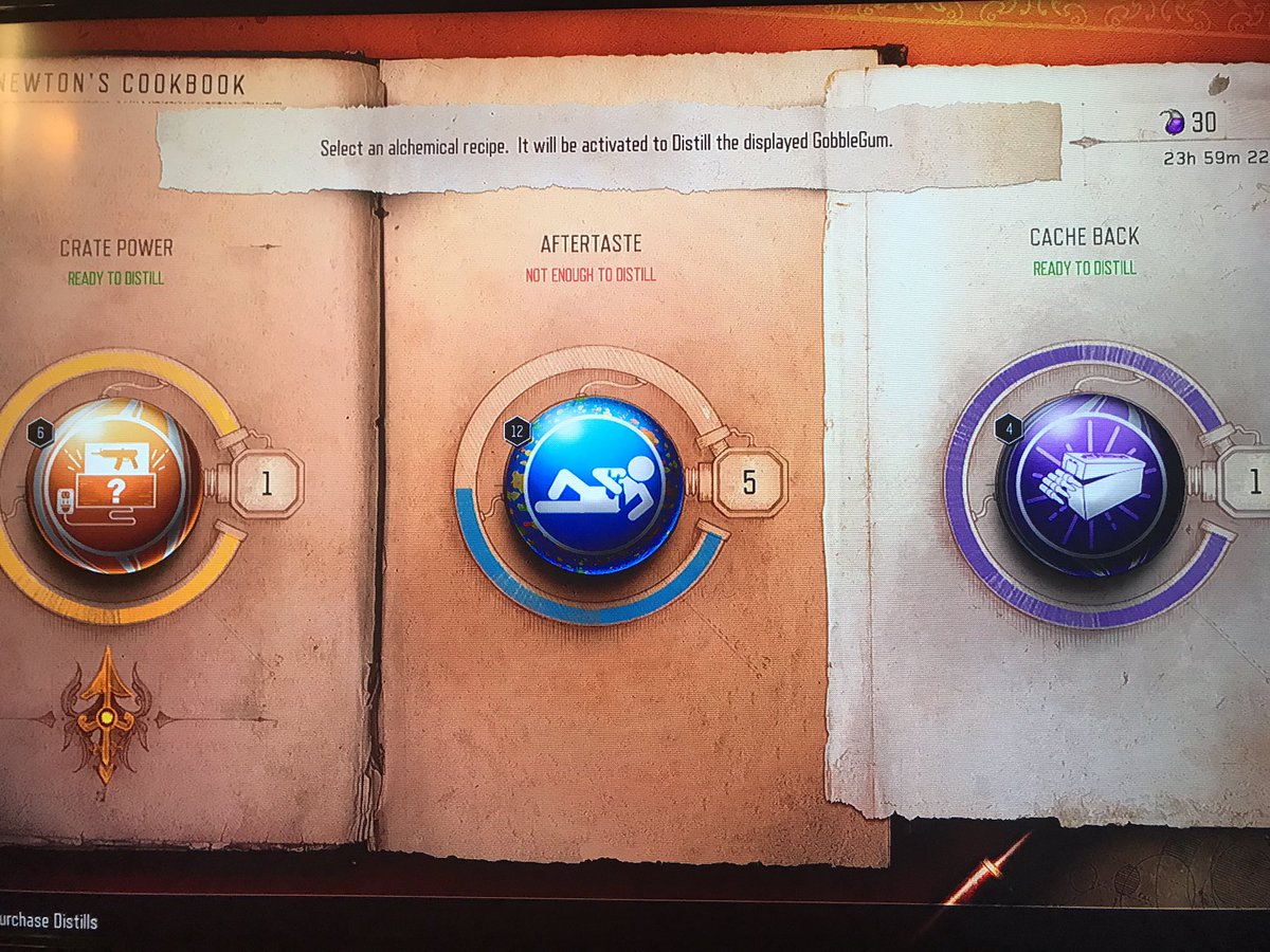NewtonCookDaily's tweet photo. -Make 1 Crate Power for 4 Disorderly Combat's
-Make 5 Aftertastes for 2 Secret Shopper's
-Make 1 Cache Back for 4 Burned Out's https://t.co/baXSjuxShf
