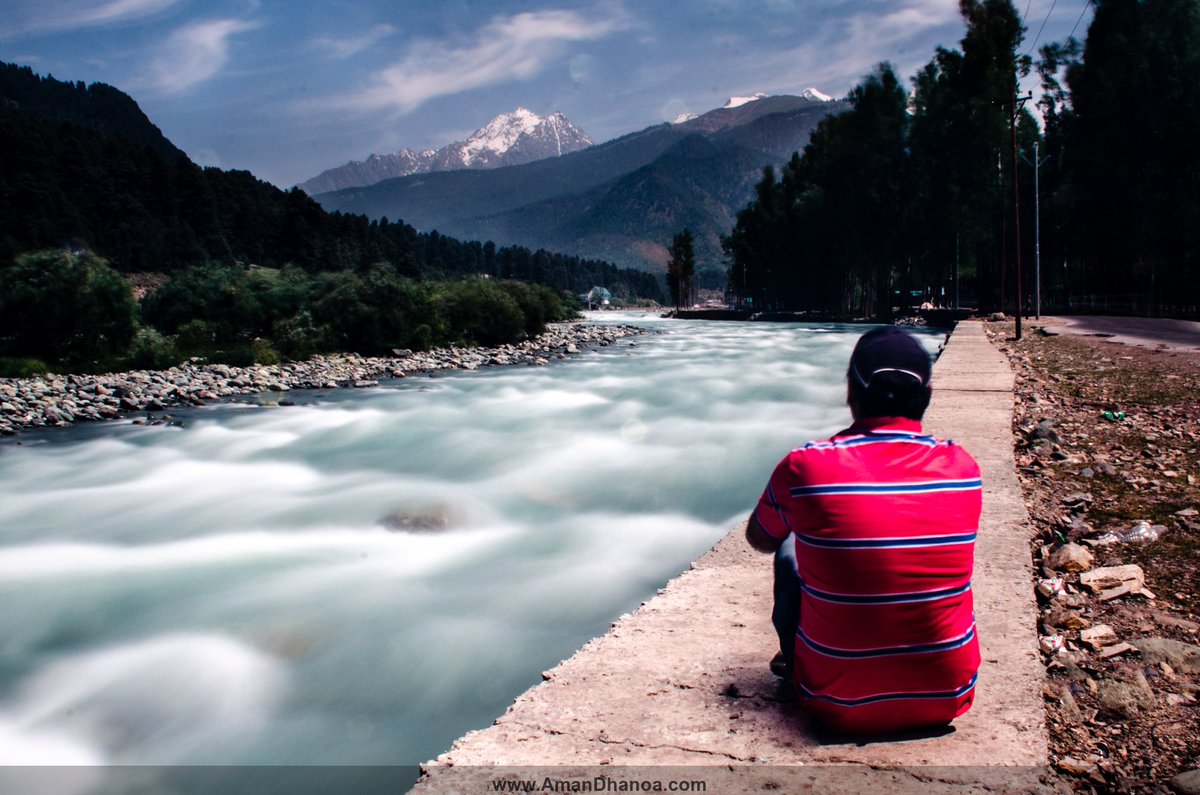 TweetByAMan's tweet image. On the #banks of #river #Lidder near #Phalgam , #Kashmir. #landscape #India #AmanDhanoa #photography #selfportrait #longexposure #photograph